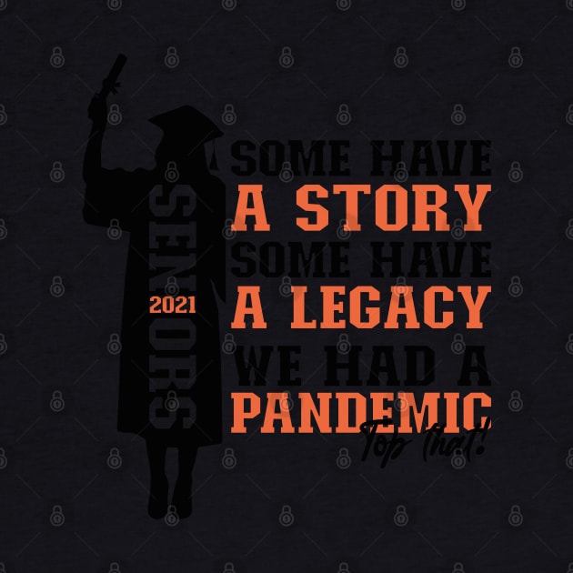 Pandemic Graduation | Black And Burnt Sienna Text Funny Graduation by Estrytee